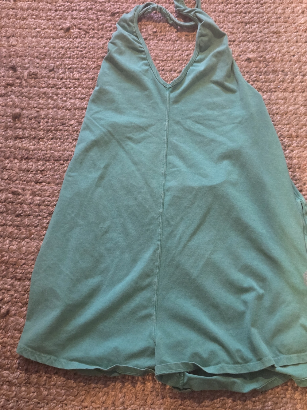Free People Teal Halter Swing Romper